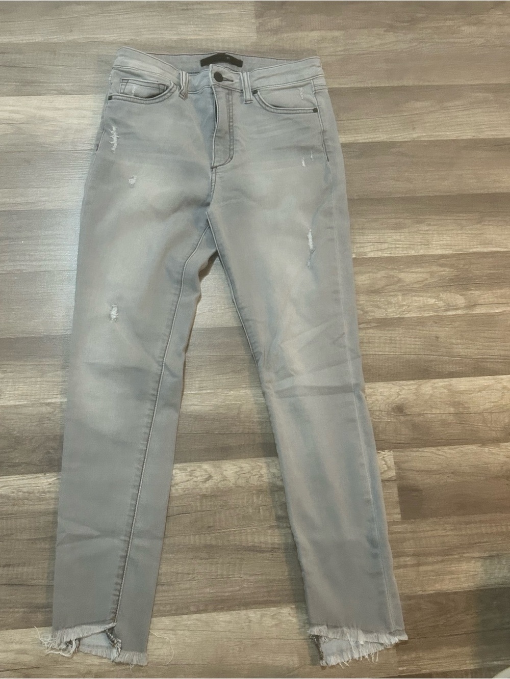 Joe's Jeans Light Gray Distressed Skinny Jeans - Size 27